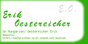 erik oestereicher business card